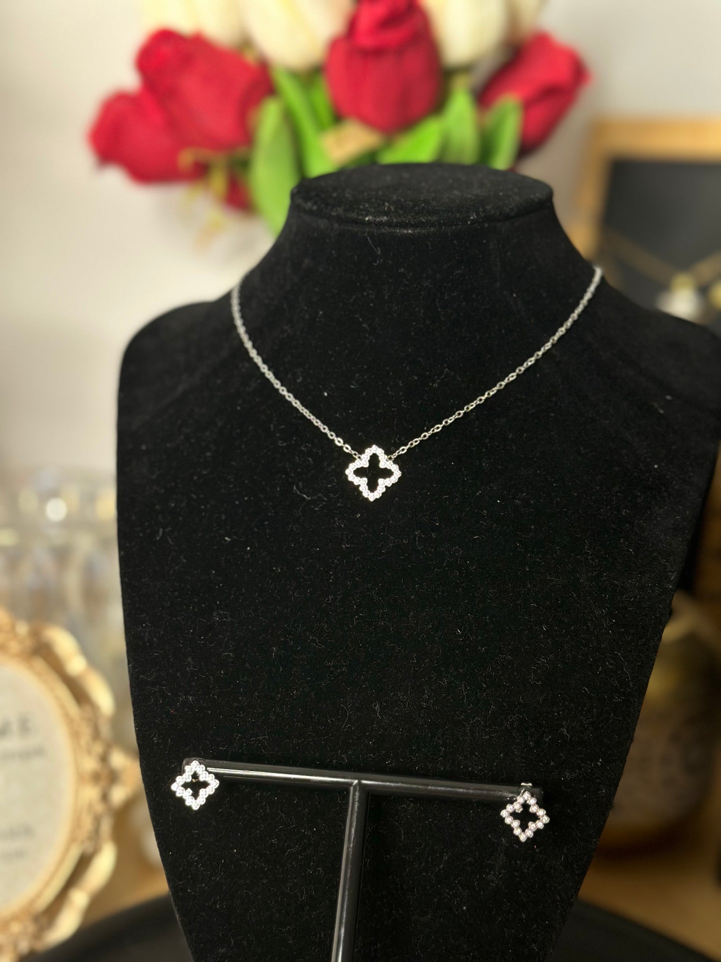 Parure classy argenté