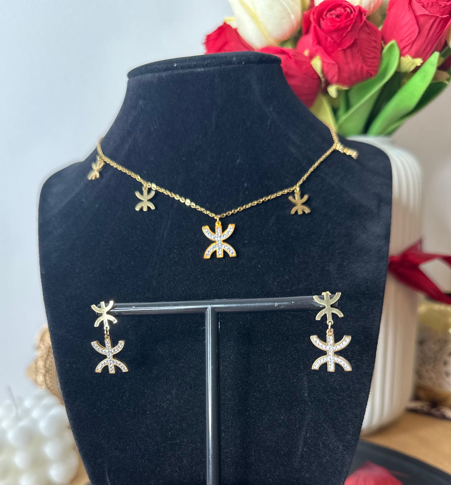 BOUCLES D'OREILLES AMAZIGH DORÉ