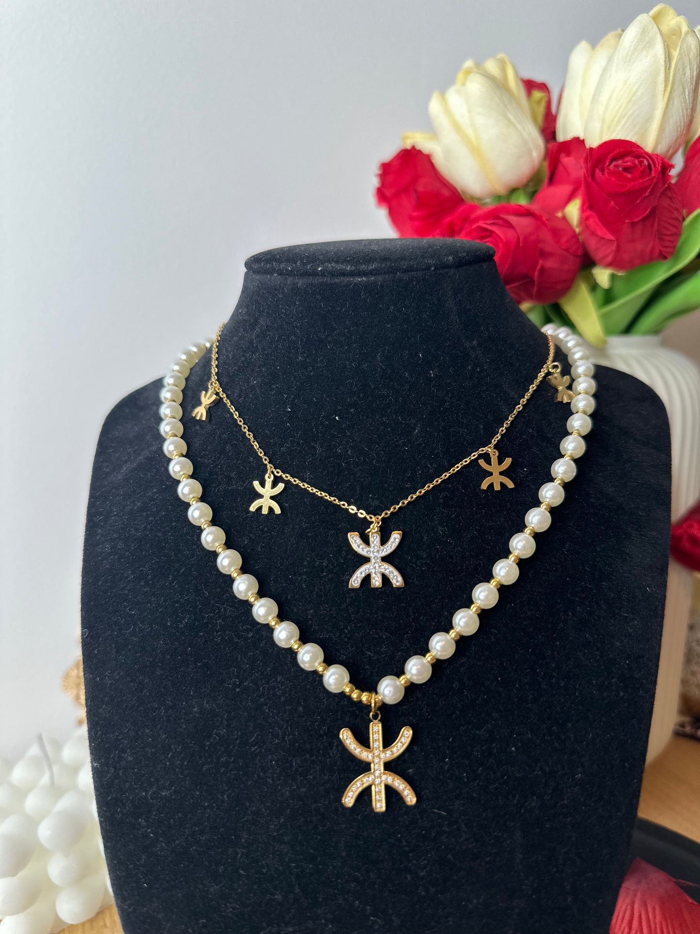 COLLIER TIFINAGH PERLES