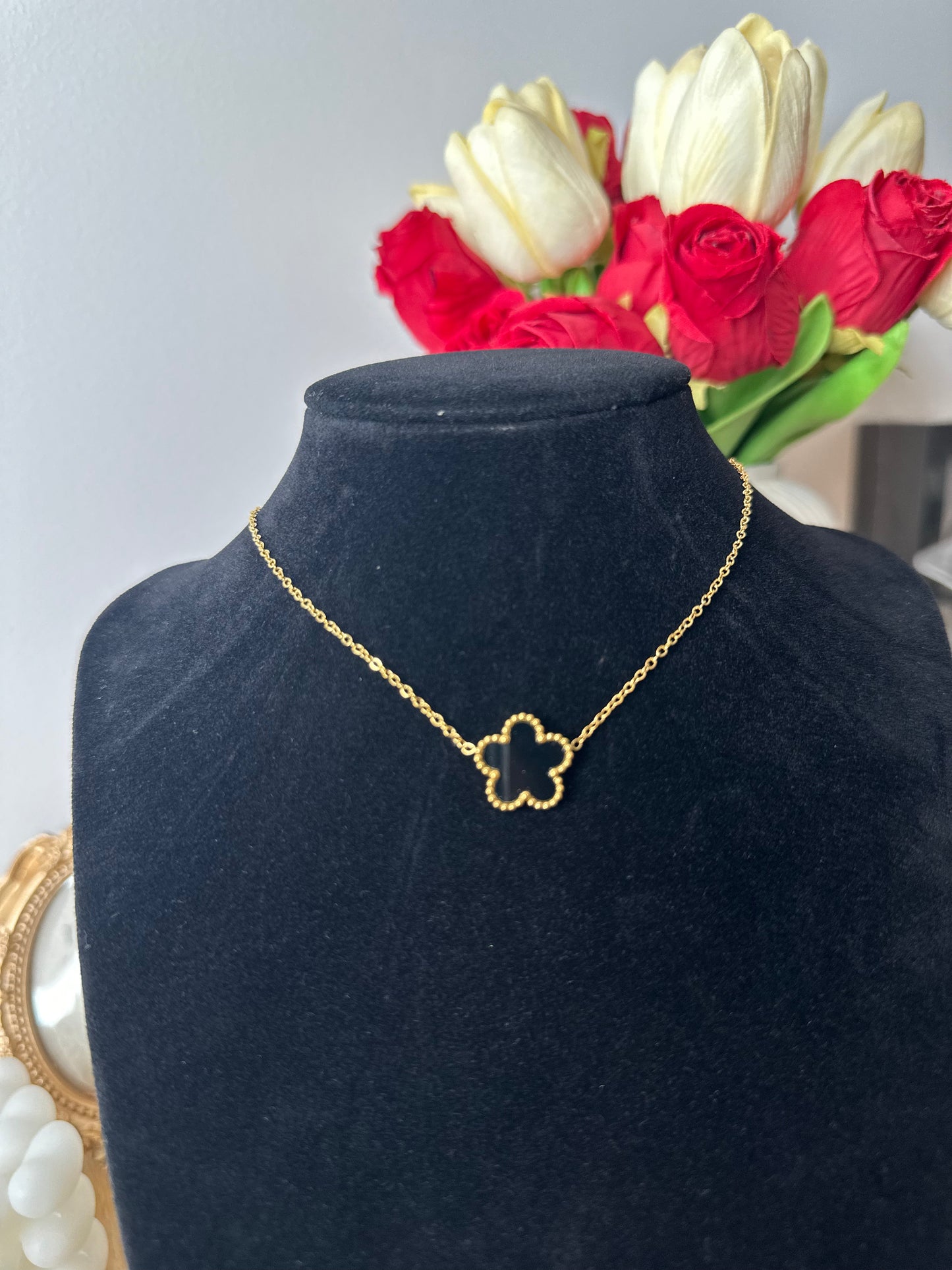 COLLIER TRÈFLE BLACK